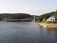 Vranovská přehrada - most na pláž